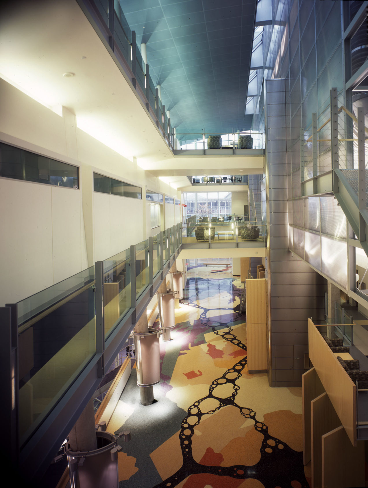 Artistic epoxy terrazzo floor by Scott Parsons at the University of Wisconsin, Madison