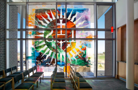 Chapel window from interior