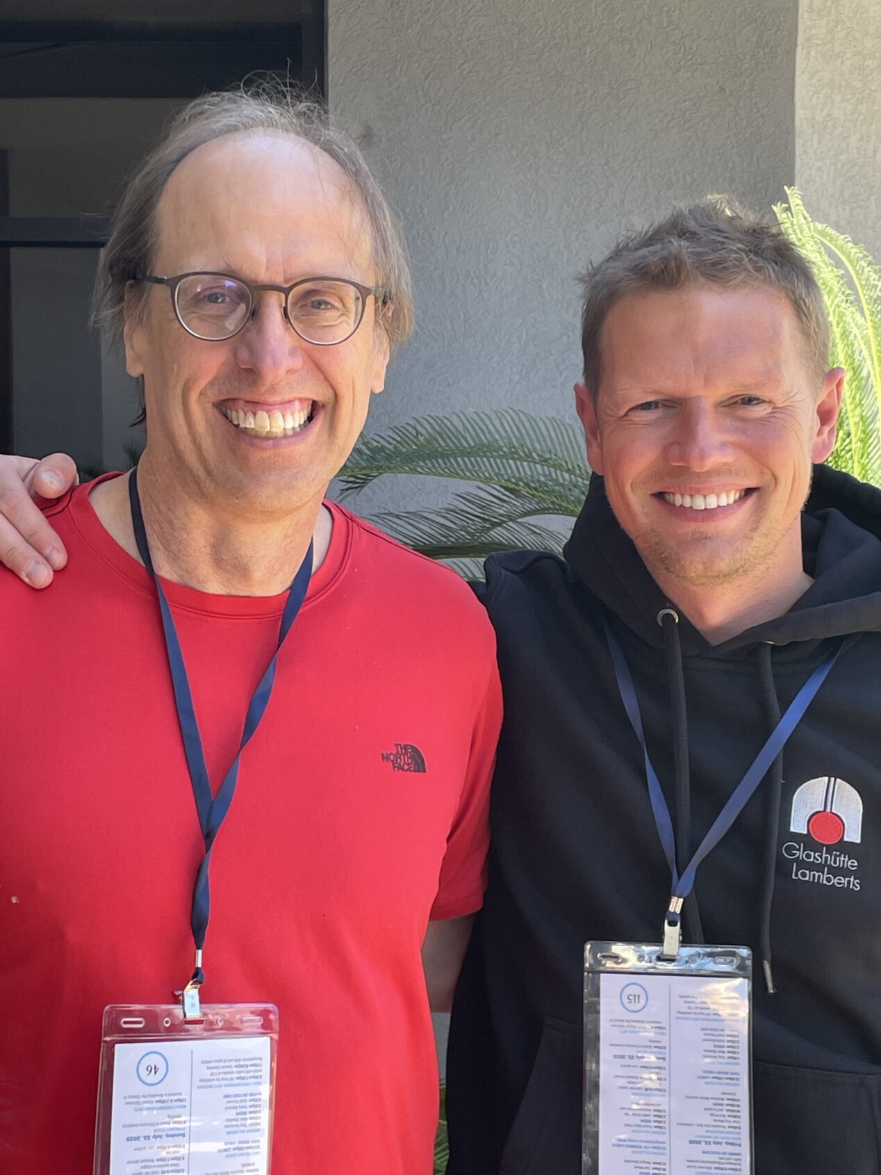 Christian Baierl and Scott Parsons at the American Glass Guild Conference in Mesa Arizona in 2025