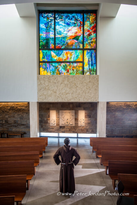 View of the Sister Mother Earth window at the Franciscan Renewal Center